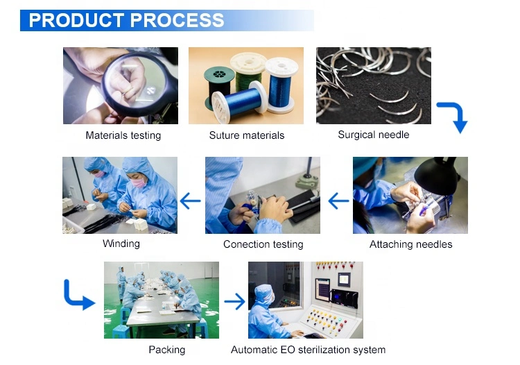 Absorbable Medical Surgical PGA/Pgla 910 Suture Factory with CE