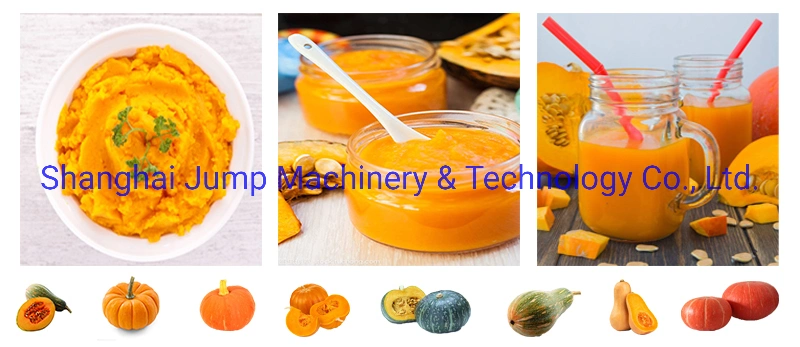 Pumpkin Processing Line 2 Ton/H Cooked and Homogenized Pumpkin Puree Processing Line Machine