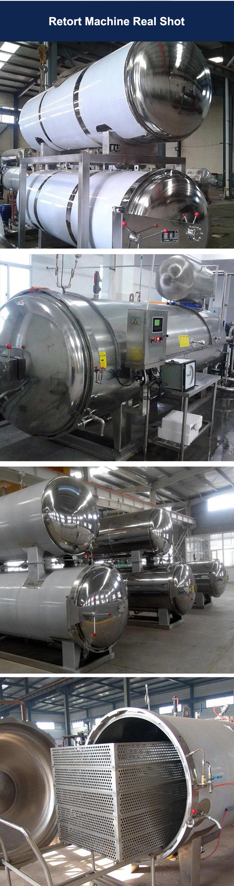 Automatic Water Bathing Type Retort Machine / Food Autoclave Sterilizer for Meat / Milk / Vegetable / Fruit Pouch / Cans
