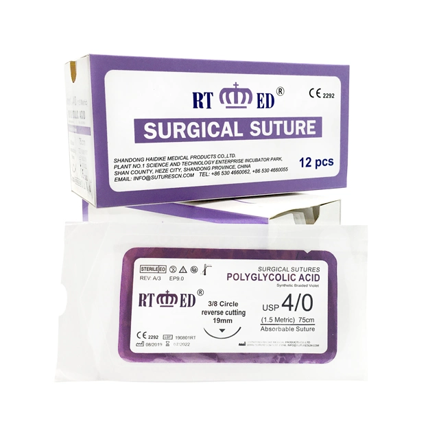 Absorbable Medical Surgical PGA/Pgla 910 Suture Factory with CE