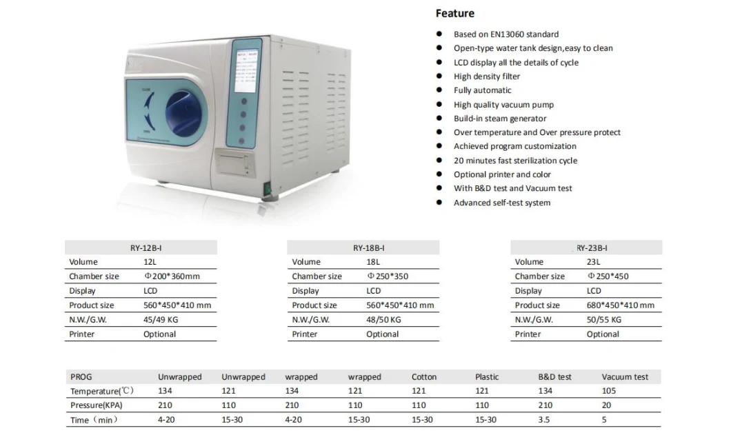 Animal Autoclave Dog Clinic Hospital Surgical Sterilizer Instruments