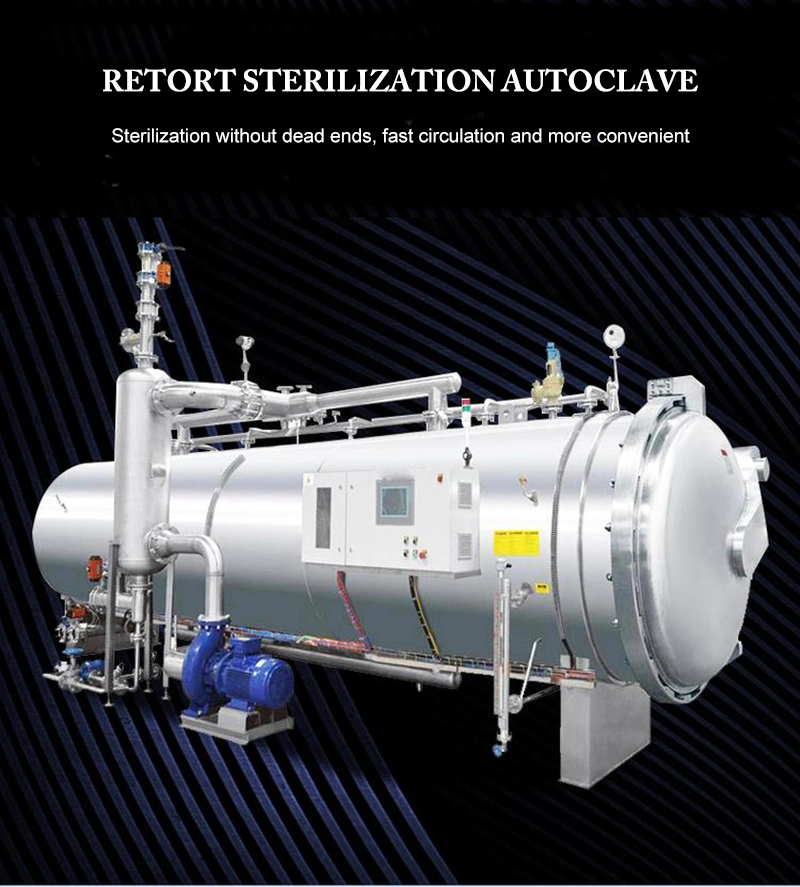Horizontal Autoclave Sterilizer for Retort Pouch Packaged Food