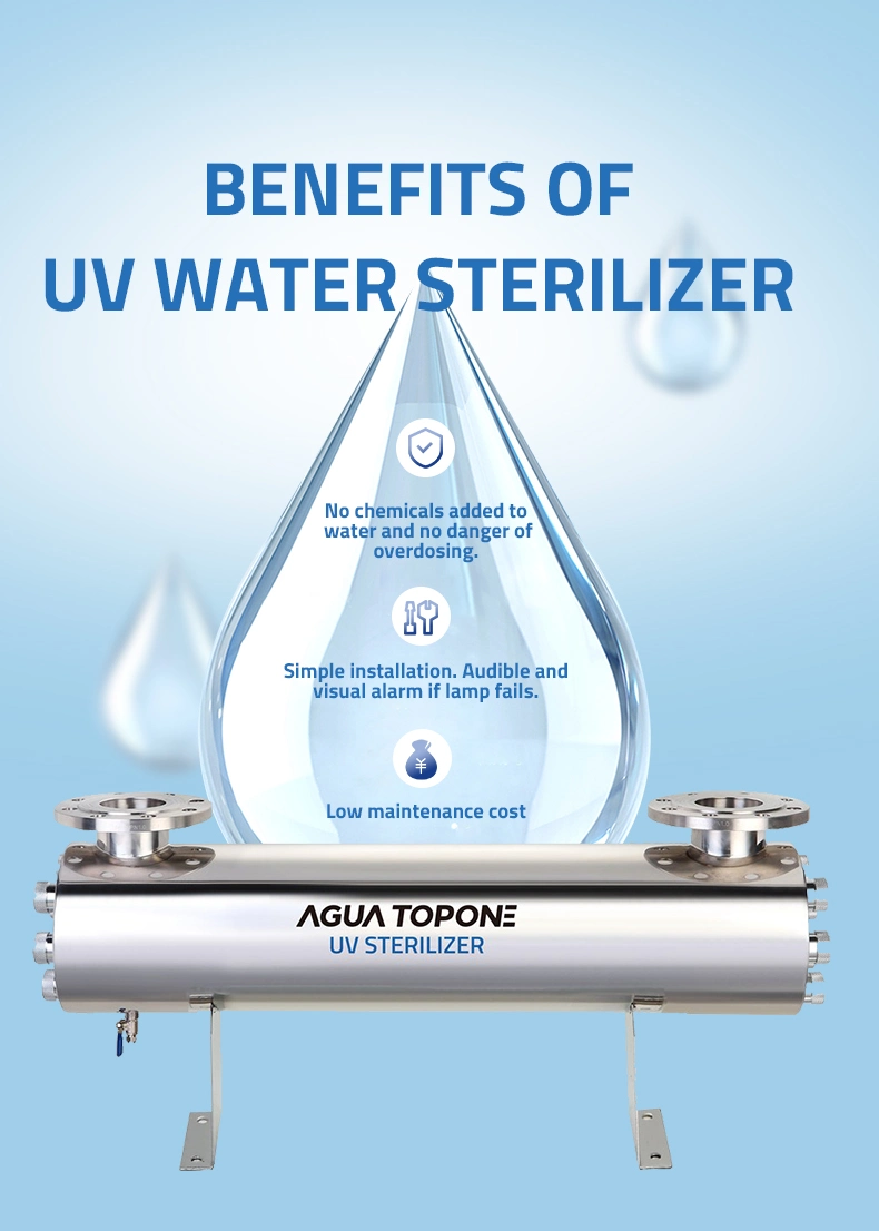 Stainless Steel 304 Medical Water Purification UV Germicidal Light Sterilizer