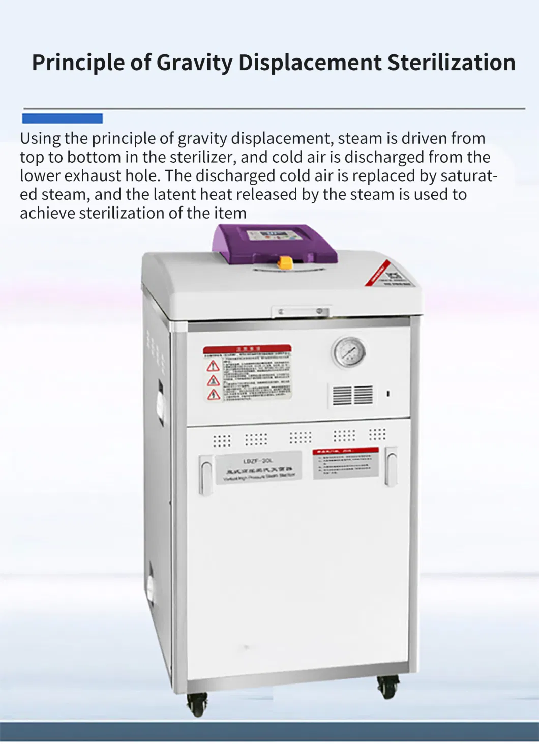 Hot Sale Medical Sterilizing Machine Vertical Pressure Steam Sterilizer Hot Air Sterilizer