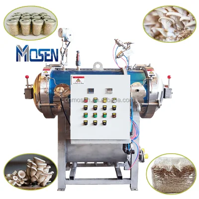 Doble Puerta abono industrial autoclave pequeño 200L vapor setas autoclave esterilizador Para el crecimiento de Mushroom