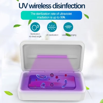 Cargador inalámbrico portátil desinfección multifunción Caja Teléfono celular esterilizador UV
