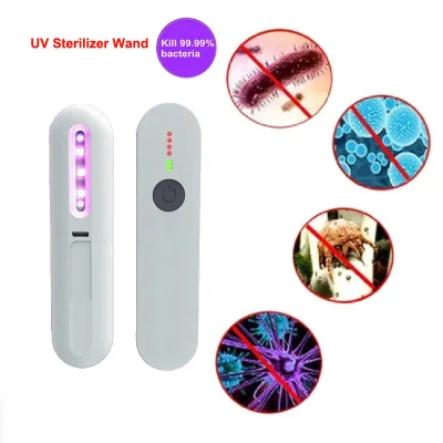 Esterilizador UV portátil recargable de mano de la varita de la luz de la desinfección ultravioleta germicida ultravioleta luz ultravioleta UV Wand esterilizador para hogar, oficina