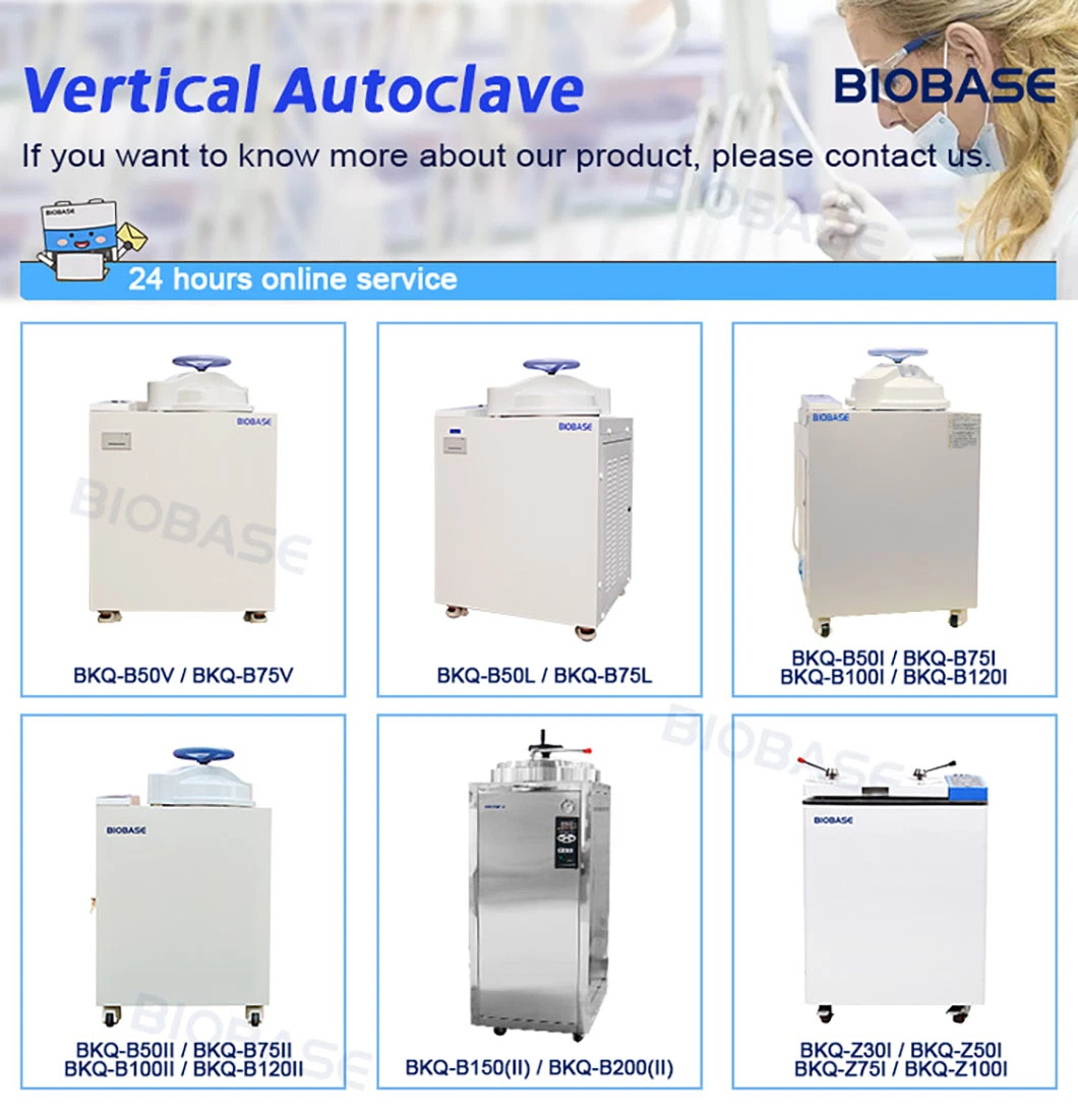 Biobase Vertical High Pressure Steam Autoclave Medical Waste Sterilizer