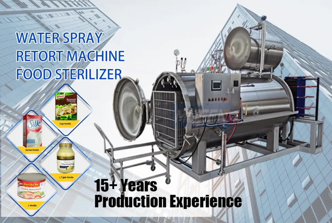 Counter Pressure Water Spray Autoclave Retort Automatic Autoclave Sterilizer for Food