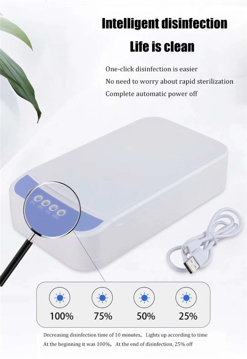 Factory Portable Ce/FCC Ultraviolet Light Disinfection Mobile Cell Phone Sterilizer Box in Stock