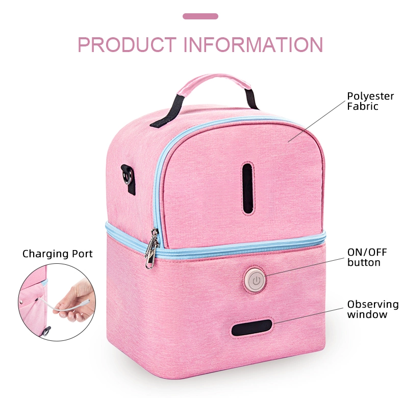 Portable Multifunctional UV Sterilizing Backpack Mommy Diaper Breast Pump Nursing Bottle Bag Outdoor UV LED Disinfection Bag