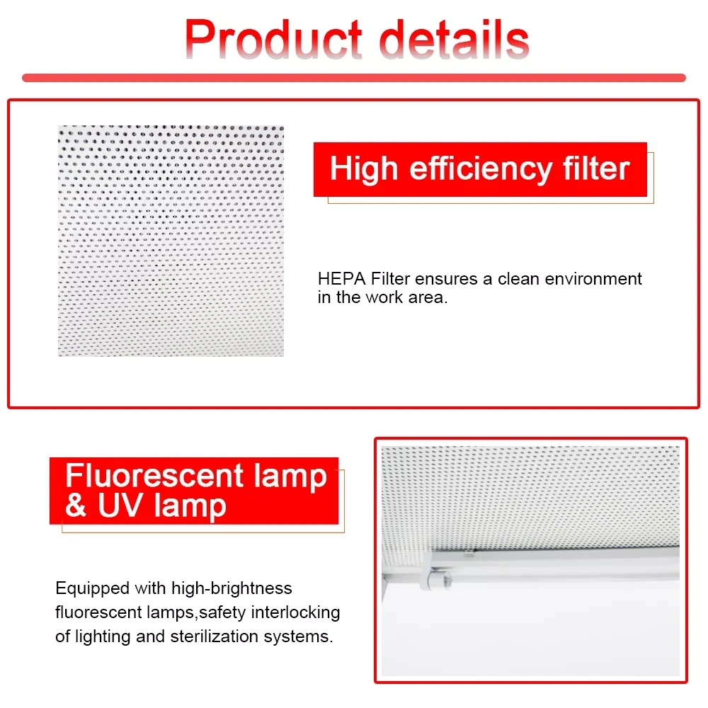 Laboratory Class 100 Horizontal Air Supply Single Person Laminar Flow Cabinet