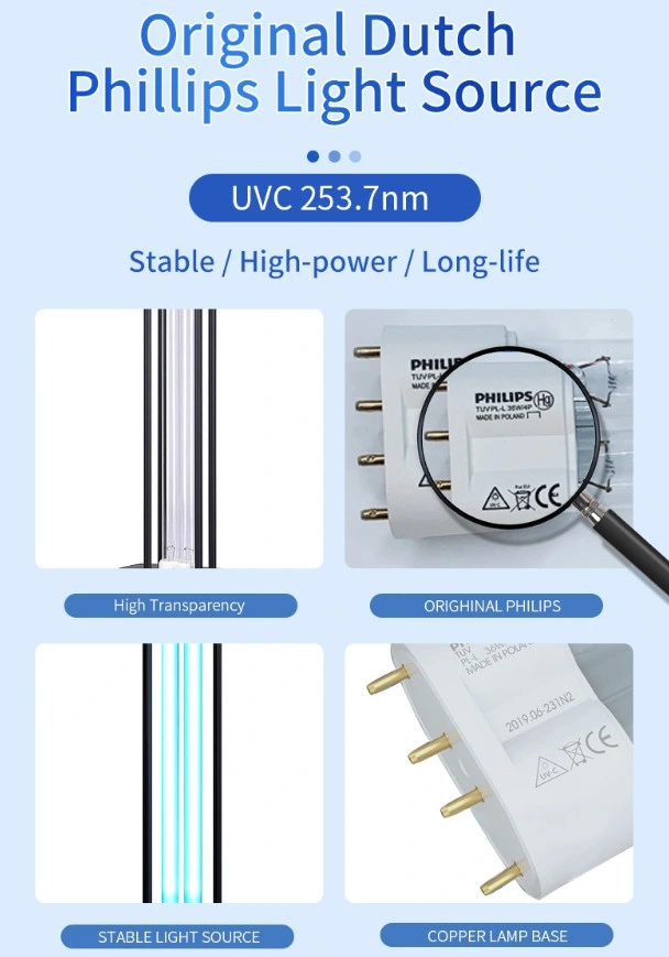 253.7nm Ultraviolet Tubes 650W UVC Germicidal Lamps for Medical Grade