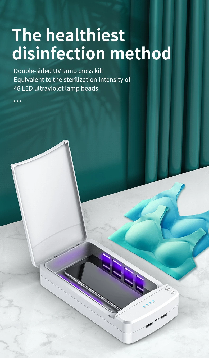 Mask/Jewelry/Toothbrush UV Sterilization Wireless Charging Mobile Phone Disinfection Box