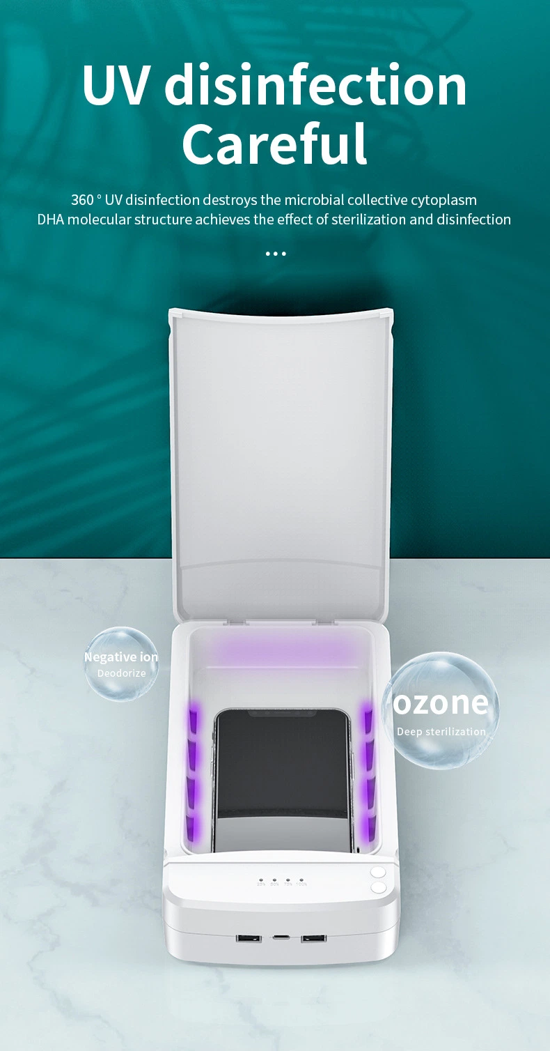 Mask/Jewelry/Toothbrush UV Sterilization Wireless Charging Mobile Phone Disinfection Box