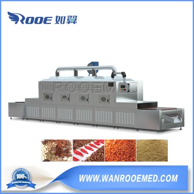 Dzgw Food Industrial Tunnel essiccatore microonde sterilizzatore Sterilizzatore per Condimenti/Spezie/peperoncino in polvere/peperoncino