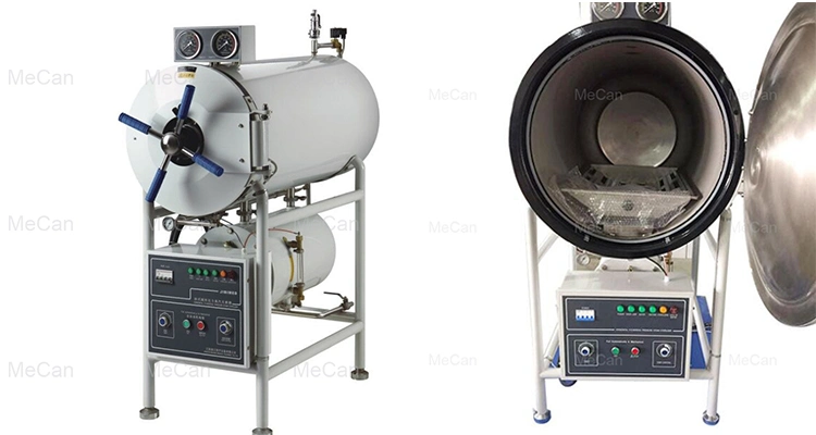 150L Mushroom Food Horizontal Cylindrical Pressure Steam Sterilizer Autoclave Machine