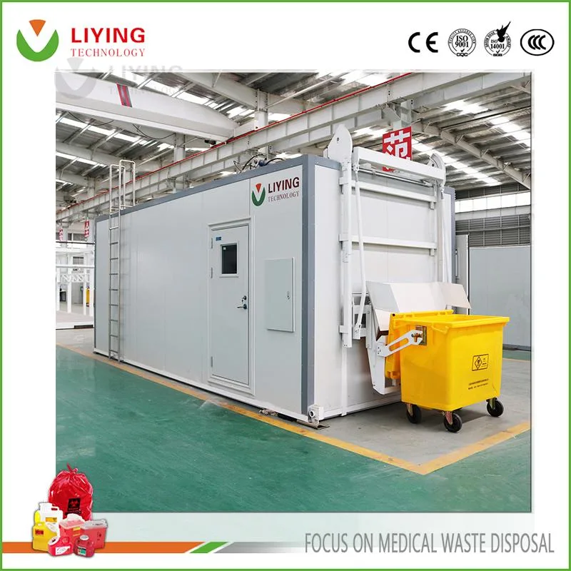 Chinese Clinical Mobile Biomedical Waste Disposal Solution Manufacturer with Microwave Disinfection Sterilizer