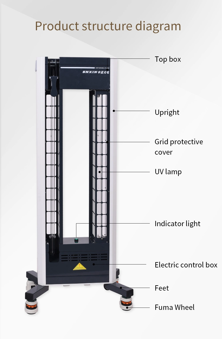 300W Factory Adjustable Ultraviolet Ozone UVC 254nm Germicidal Lamp UV Sterilizer for Instrument