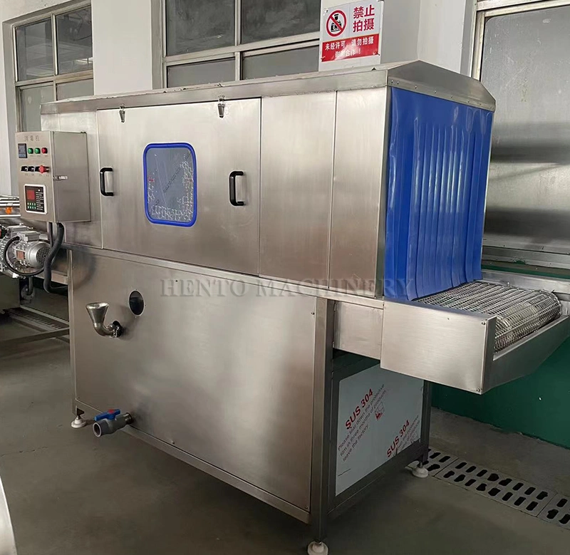 Tunnel Type Continuous Spray Sterilizer / Conveyor Food Outer Package Disinfectant Sprayer