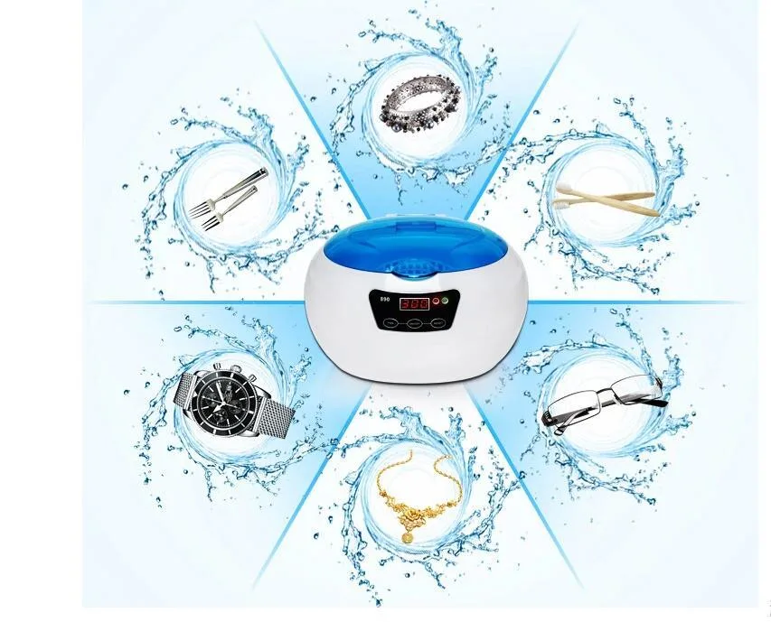 Digital Ultrasonic Cleaner Bearing Jewelry Watches 0.6L 35W 42kHz