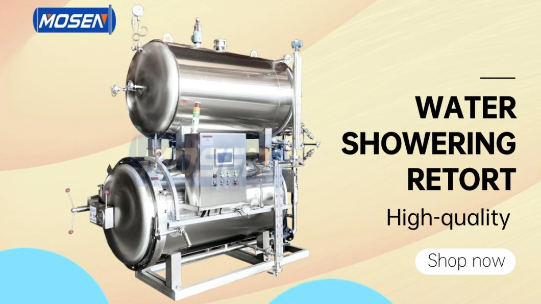 Food Autoclave Sterilizer Retort Machine Water Spray Jar Retort Sterilizing