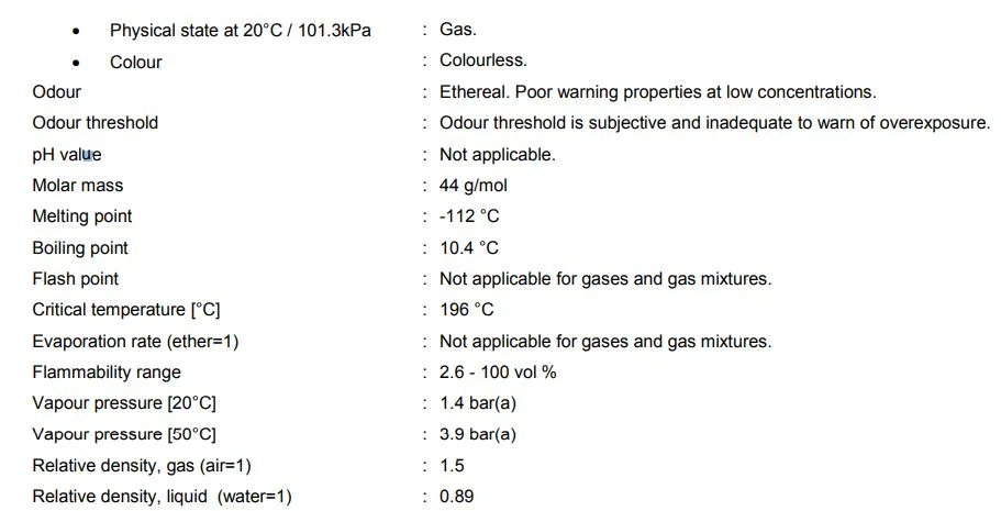 Sterilant Gas C2h4o Gas/ Eto Gas / Ethylene Oxide Gas Mixture with CO2