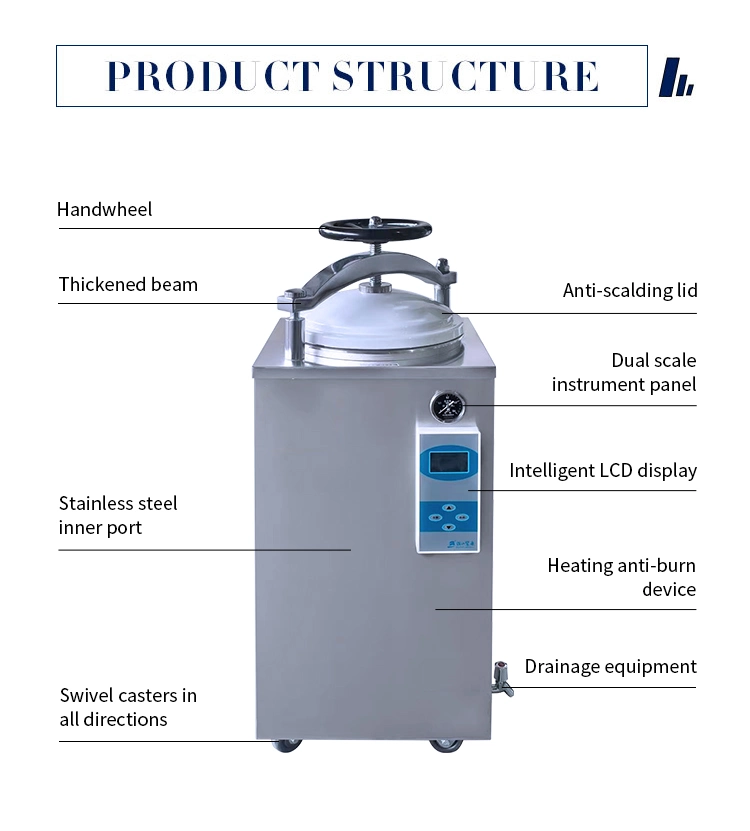 High Pressure 35-150L Food Sterilizer Mushroom Substrate Autoclave Sterilizer