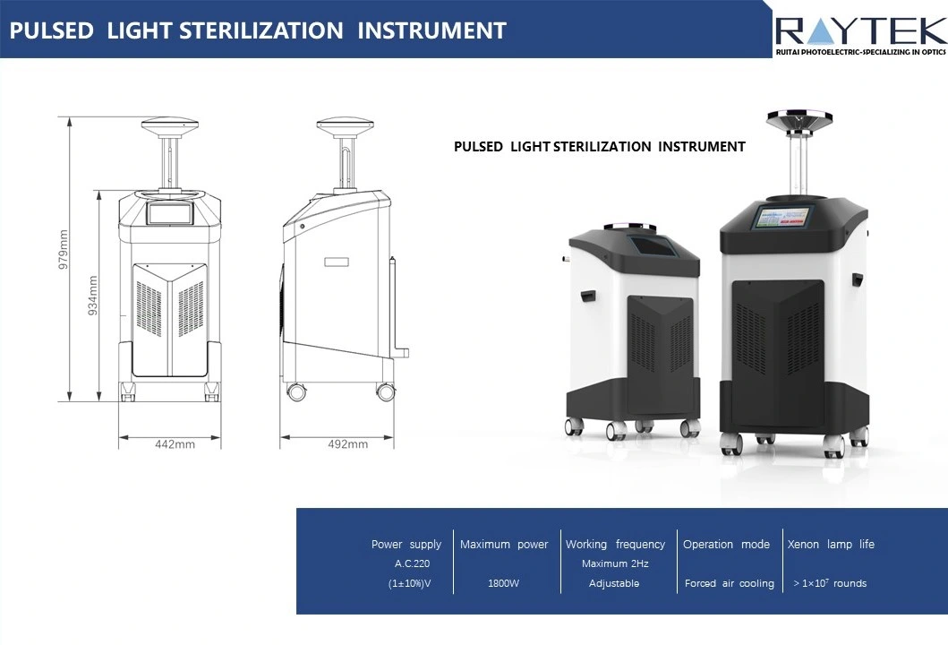 Full Automatic Light Pulse Itinerant Sterilization Disinfection and Sterilization Robot/Sterilization Machine