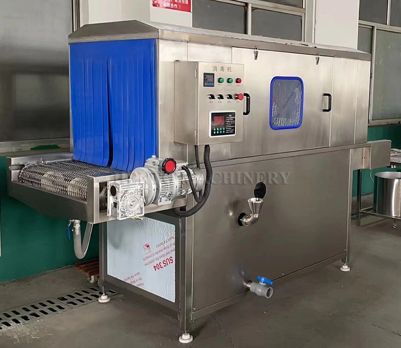 Tunnel Type Continuous Spray Sterilizer / Conveyor Food Outer Package Disinfectant Sprayer