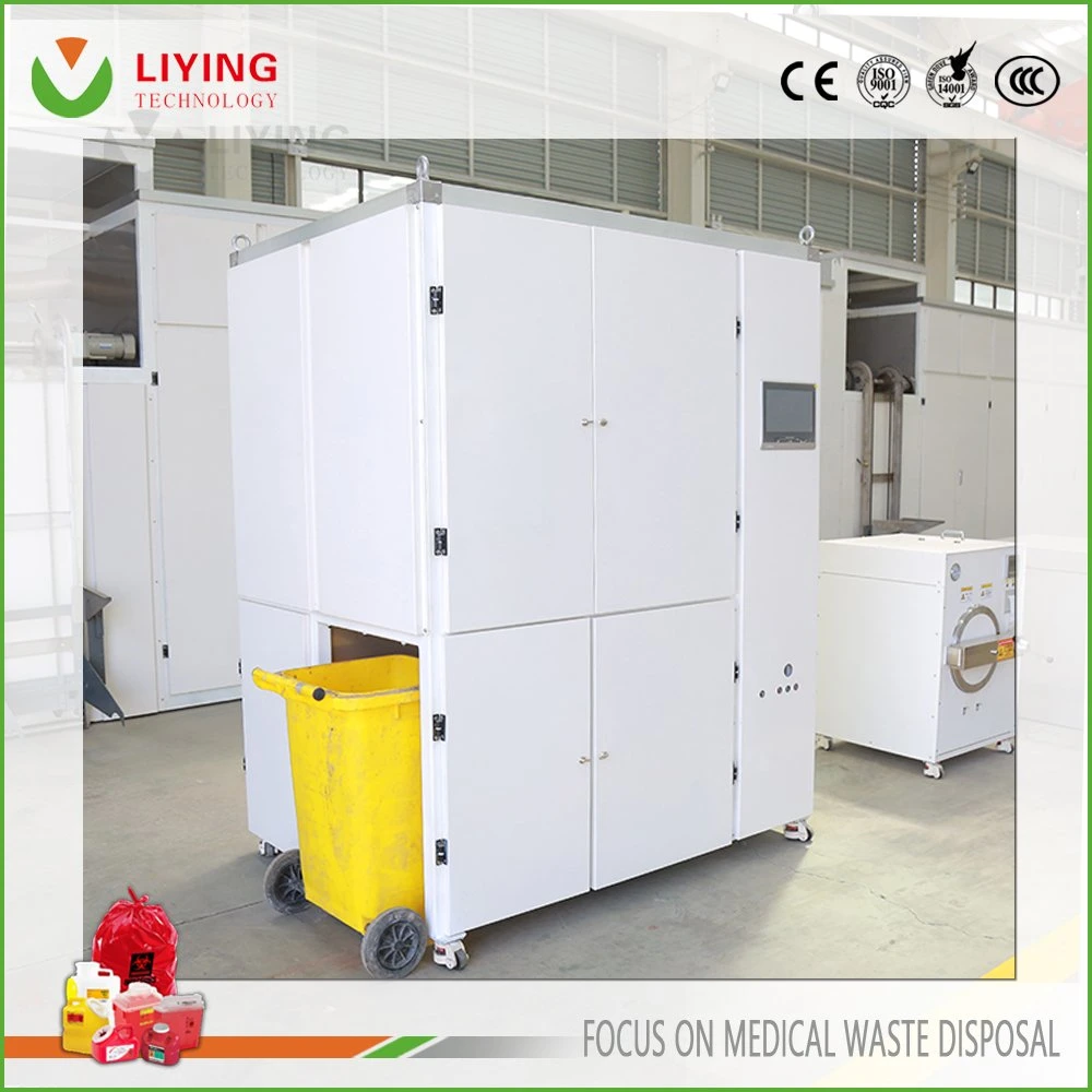 Chinese Clinical Mobile Biomedical Waste Disposal Solution Manufacturer with Microwave Disinfection Sterilizer