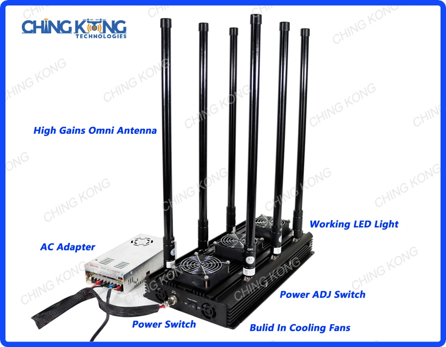 High Power 6-Band 2.4G 5.8g GPS 900MHz 433 Uav Jamming Device