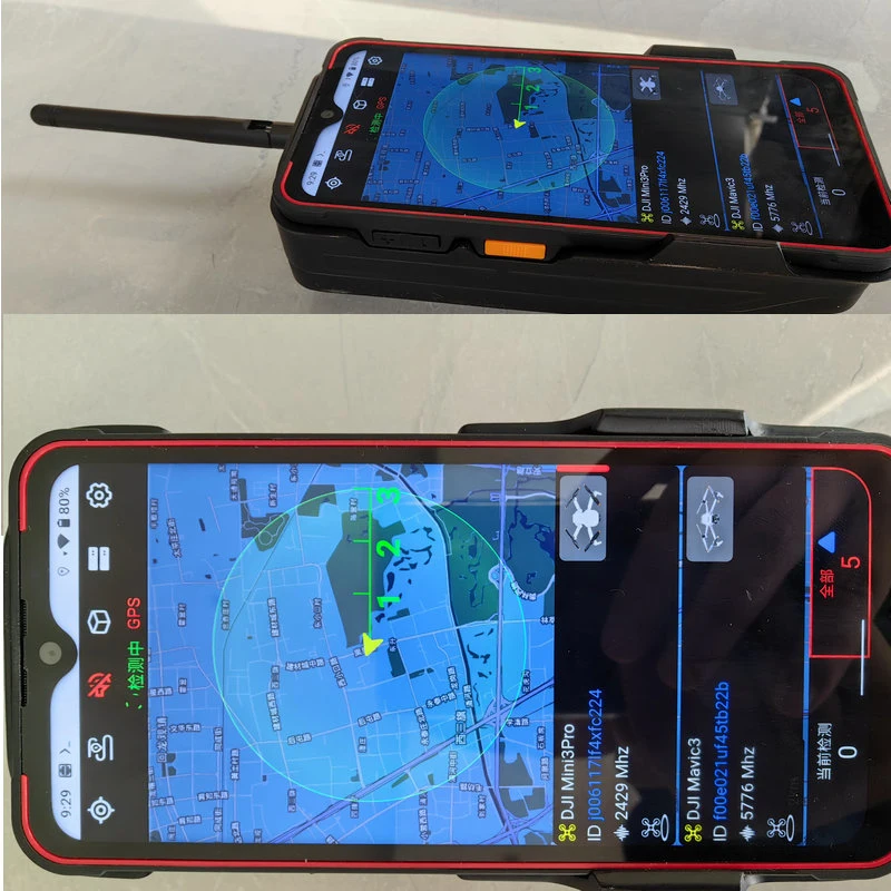Hand-Held Bands2.4G, 5.8g, 1.5km Rang Dji Aeroscope Mobile Portable Drone Detection
