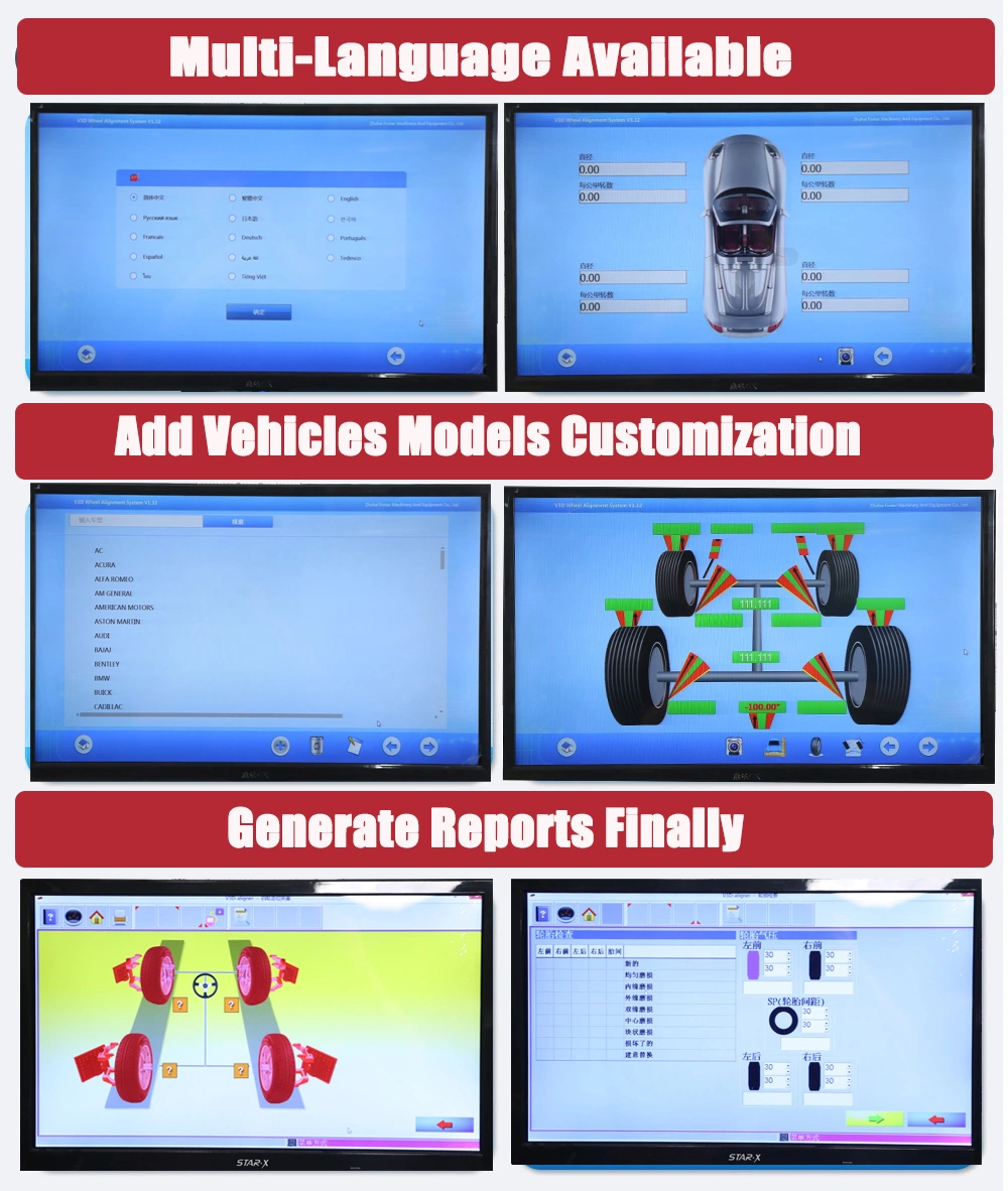 Factory Price Car Wheel Aligner Four Post 3D Car Wheel Alignment Machine