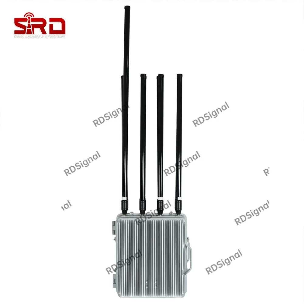 High Power Fixed Model Drone Signal Jammer Jamming 1000m Prison Anti Drone System