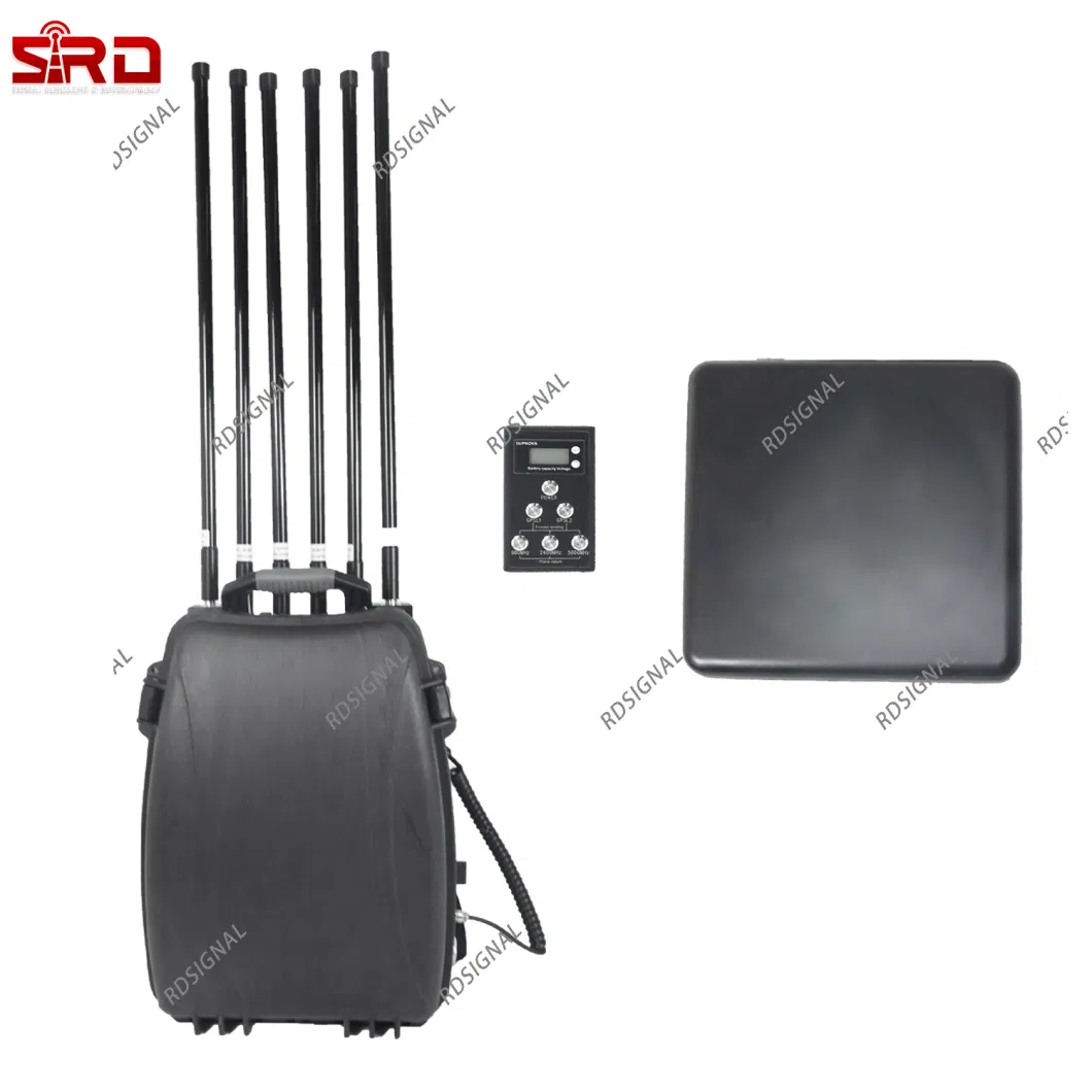 1.5km 6 Band Portable Anti Drone Jammer Backpack Uav Drone Jammer