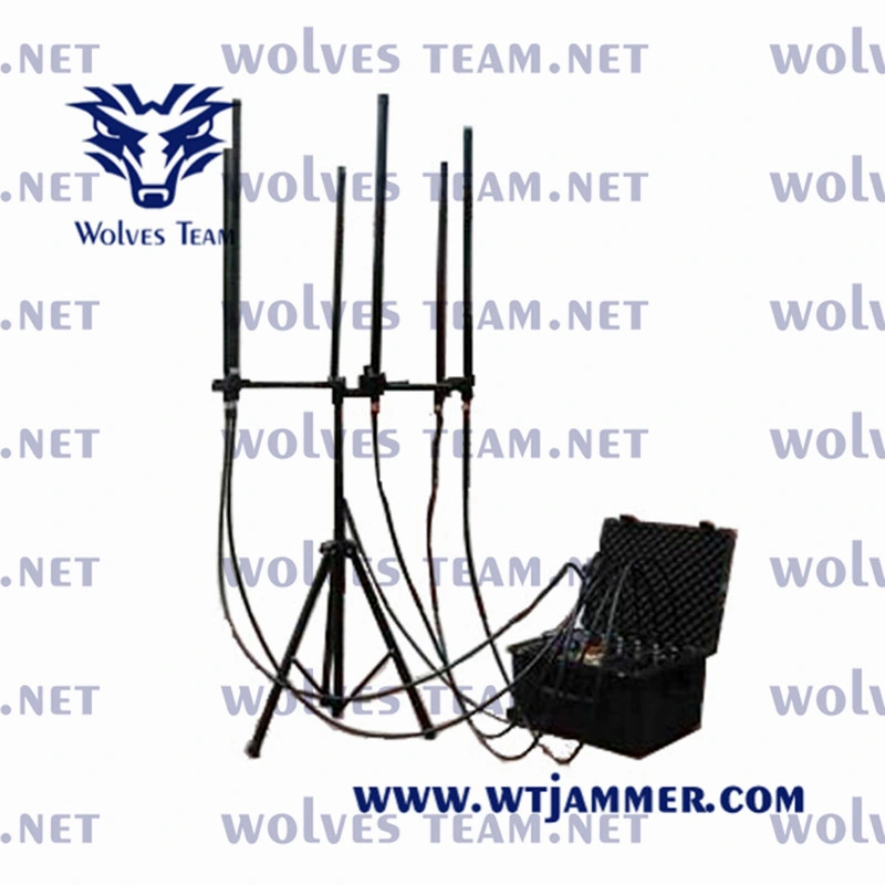 High Power Anti-Uav GPS WiFi Signal Drone Jammer (up to 5000m)