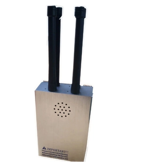 4 Antenna Handheld Anti-Drone Signal Jammer for Blocking WiFi 2.4G+WiFi5.8g+GPS L1-1500MHz with 32W