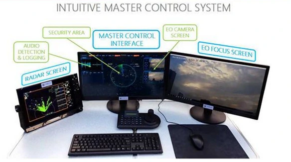 Low Altitude Airspace Drone Jammer Uavs Jammer Defence System with Radar Detecting and Eo Camera Identify and Tracking Drones up to 2km