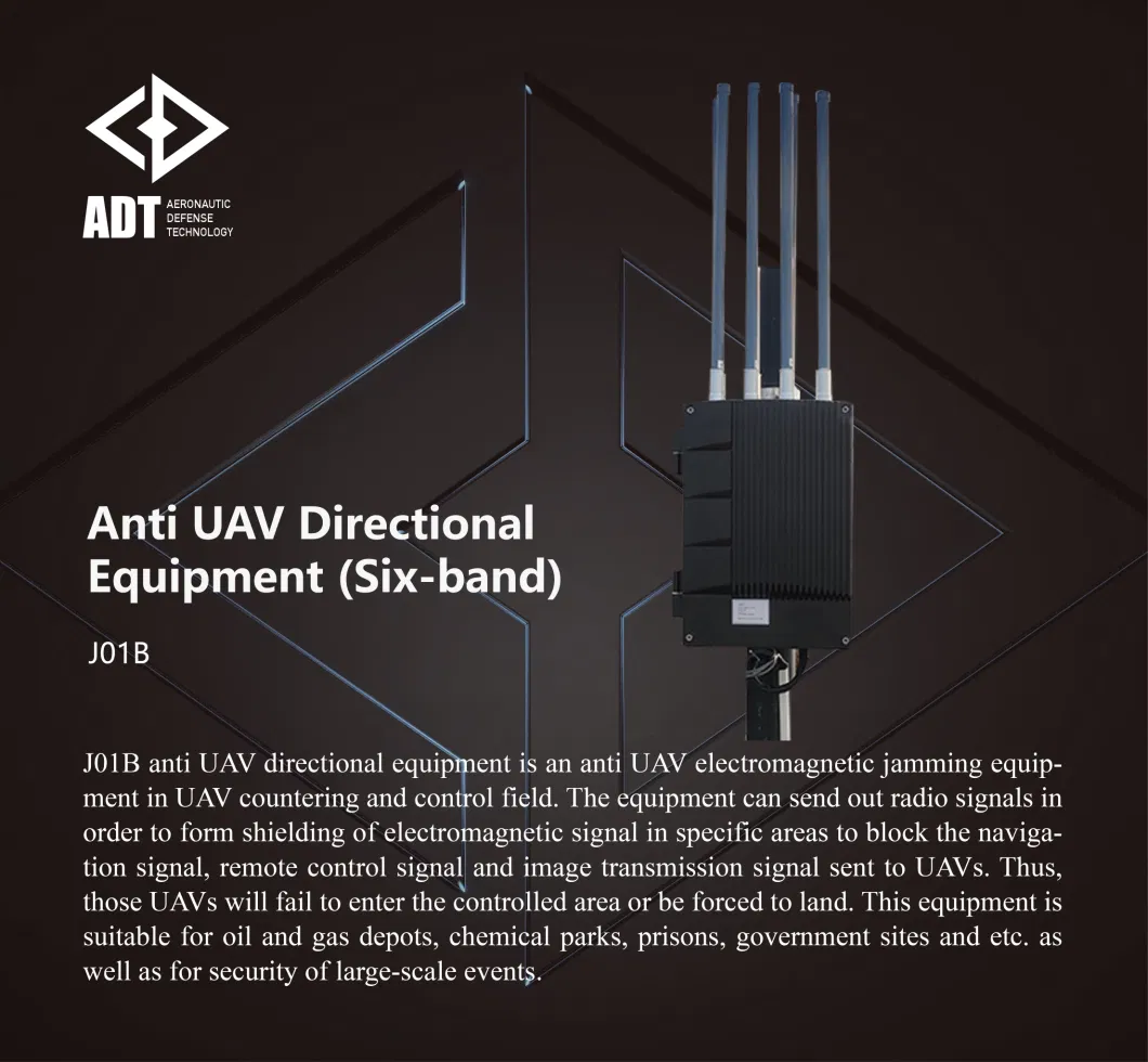 Anti-Drone Defence System 1.5g 2.4GHz 5.8GHz Jammer 5bands Anti Drone Jammer Device