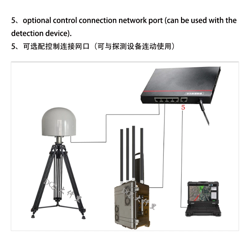 9-Frequency 16-Channeldql-B04-1609 Portable Anti Drone Equipment Multifunctional UVA Signal Jammer