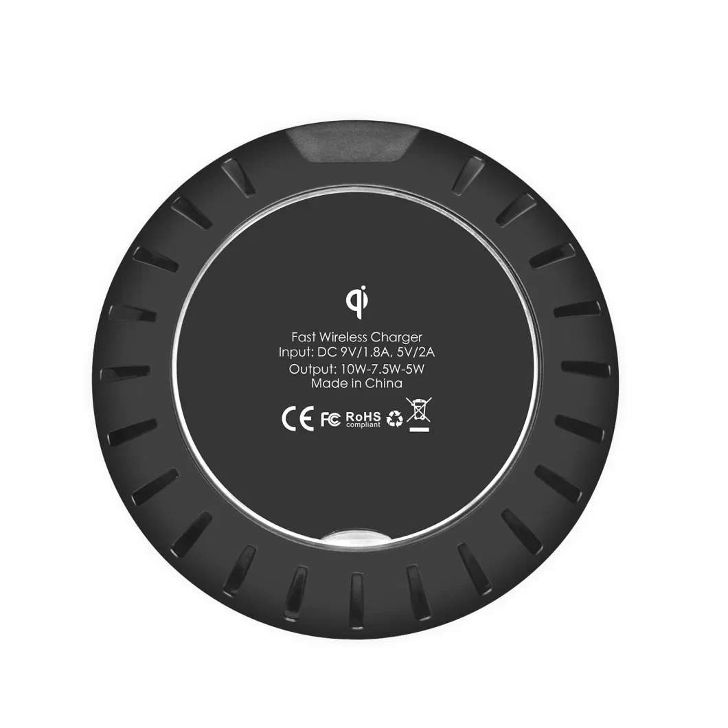 K8 LED Light Wireless Charger Pad - 10W Fast Charging for Phone, S Msung, Hu Wei