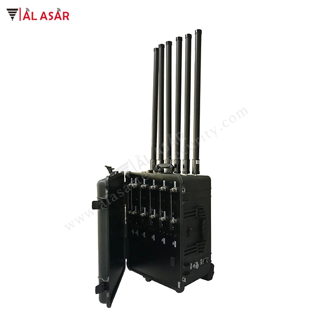 Portable 360 Degree Jamming Cut off 2.4G. 5.8g 433MHz, 868MHz / 912MHz/ GPS/Beidou/Glonass L1l2 Uav Drone Jammer