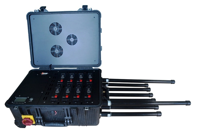 Suitcase High Power Drone / Uav Signal Jammer Signal Blocker