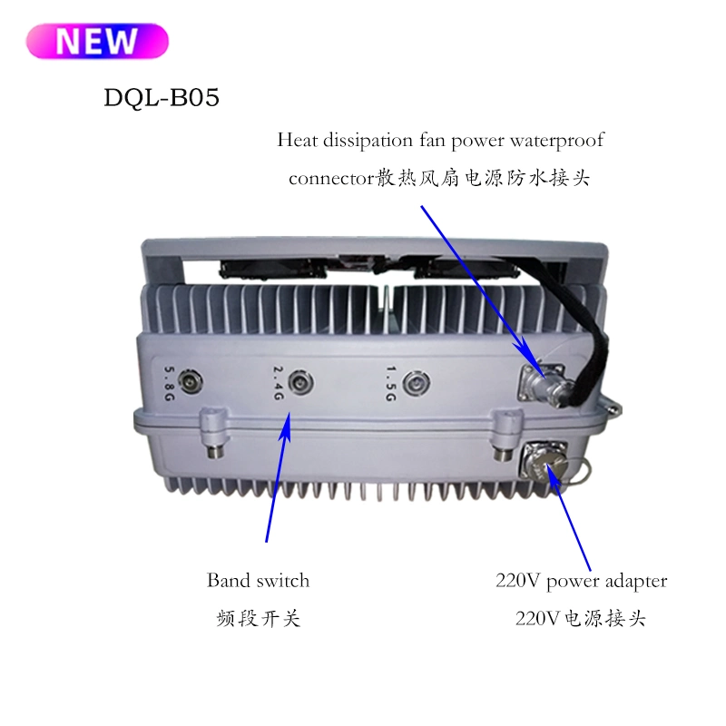 9 Frequency Bands Dql-B05-9050 Waterproof Fixed Multifunctional Anti Drone Defense Jammer