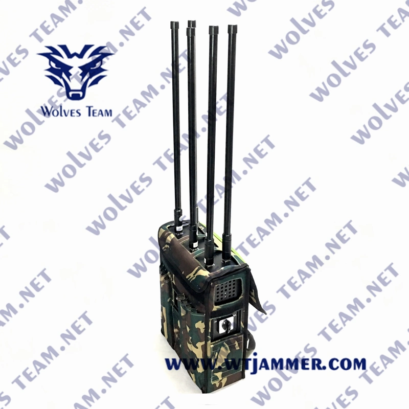 6 Channels 90W GPS WiFi 5.8g Backpack Jammer up to 2000m Drone Signal Jammer