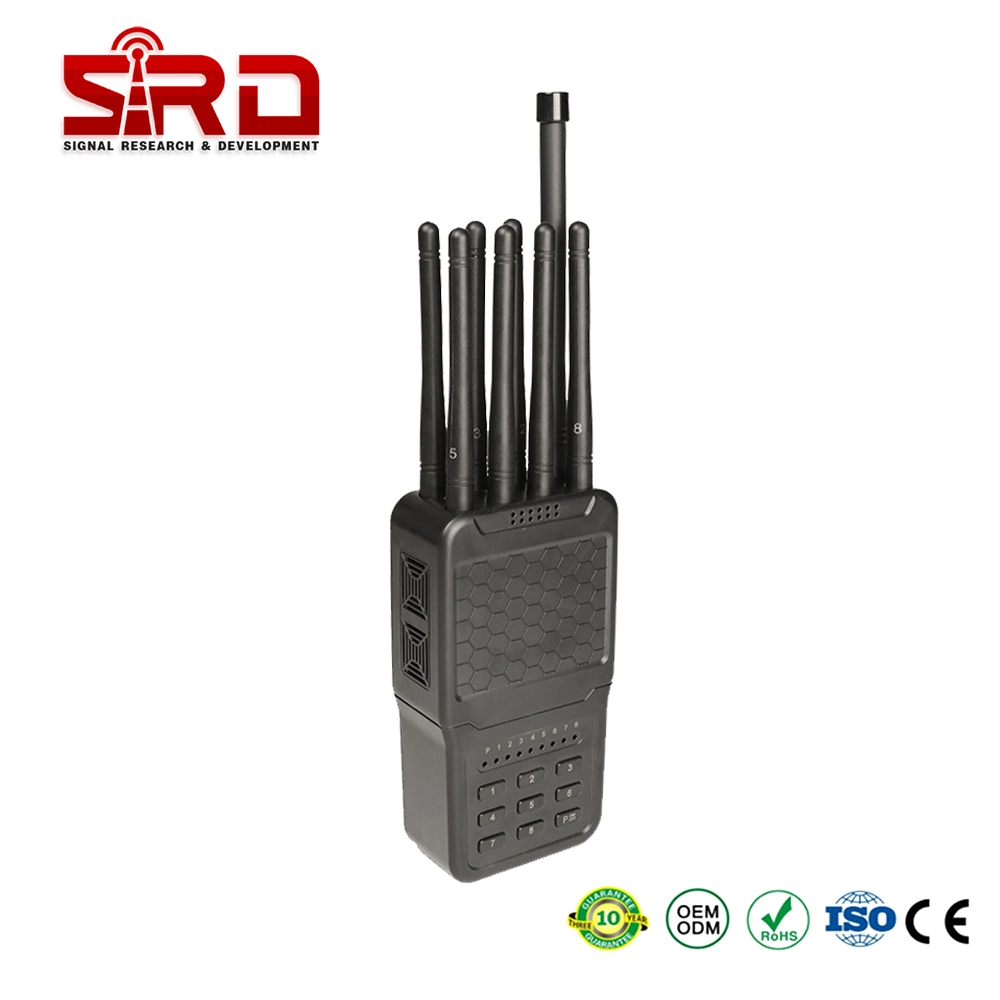 Handheld Anti Drone GPS WiFi Bluetooth Signal Blocker Tracker Signal Jammer