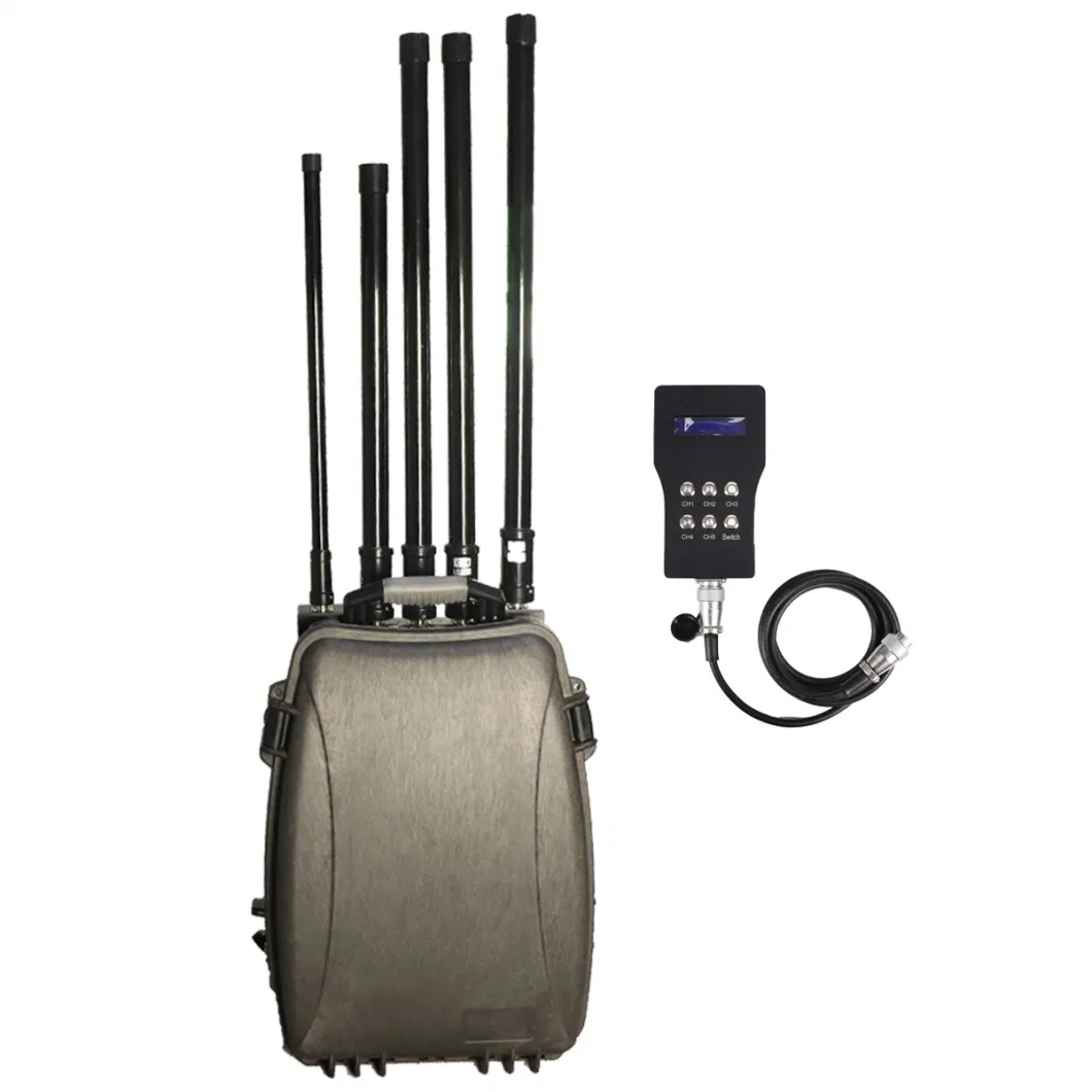 Long Distance 1.5km 6 Bands Portable Anti Drone System Backpack Manpack Jammerr Bp15
