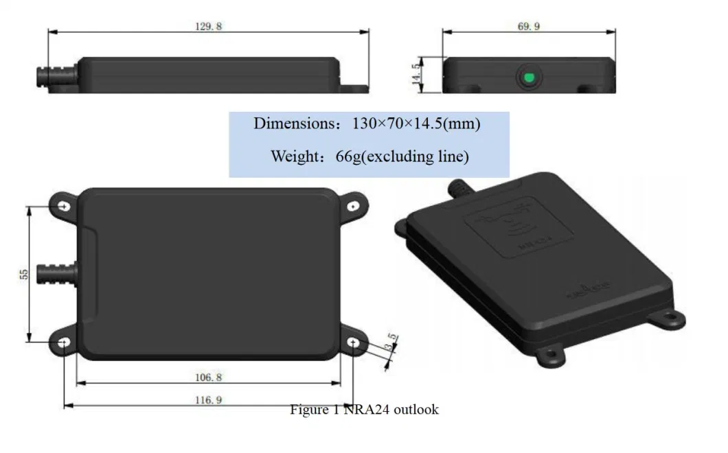 Nanoradar 24GHz Uav Radar for Altimeter Measurement Distance NRA24