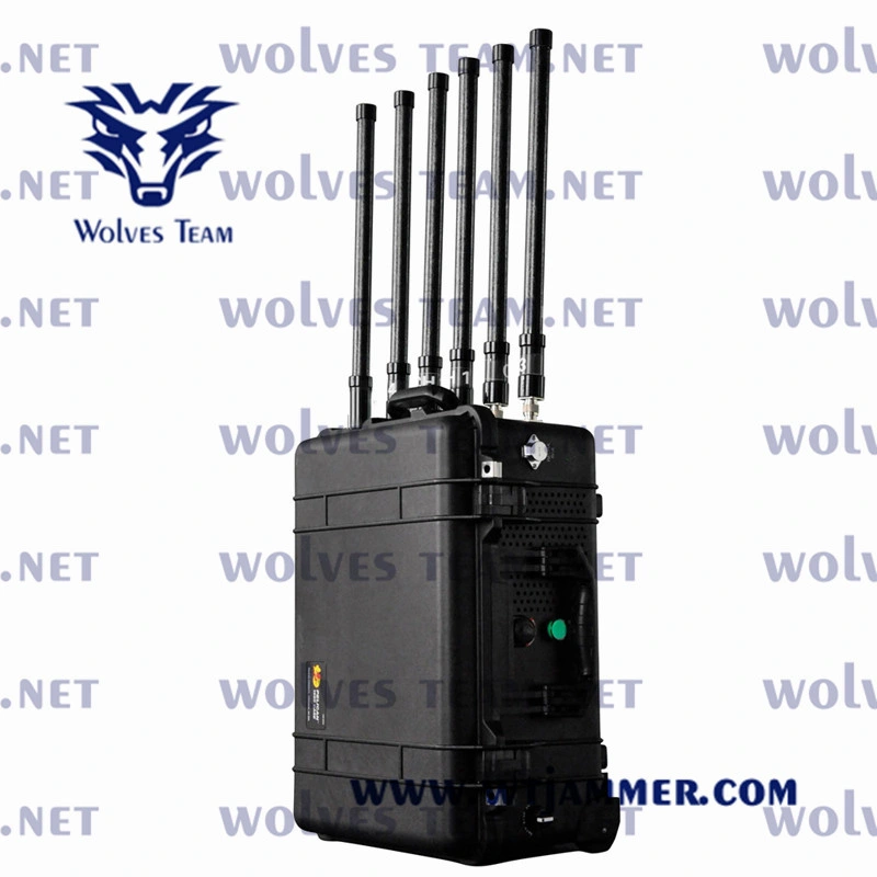 350W 4-8bands High Power WiFi GPS 433MHz Signal Drone Jammer (up to 4000m)